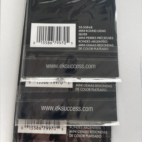 NEW 3pk EK Success Jolee Boutique All That Bling Adhesive Gems Clear Silver Gold - Picture 5 of 6